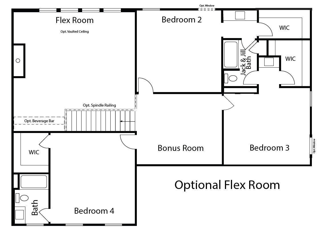 Second Floor - Optional Flex Room