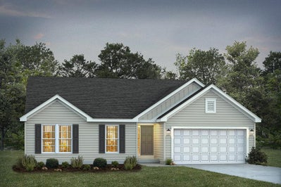 Elevation B with Siding. 3br New Home in Warrenton, MO